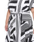 Фото #5 товара Plus Size Printed Faux-Wrap Maxi Dress, Created for Macy's