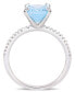 ფოტო #3 პროდუქტის Blue Topaz (3-3/4 ct.t.w.) and Diamond (1/10 ct.t.w.) Ring in 10k White Gold