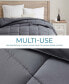 Premium All Season Quilted Down Alternative Comforter, Full Серый, Twin XL - фото #3