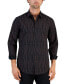 Men's Round Geometric Print Long-Sleeve Button-Up Shirt, Created for Macy's