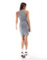 Brave Soul acid wash jersey dress in grey