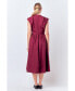 Фото #5 товара Women's Pleated Shoulder Midi Dress