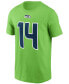 Фото #2 товара Men's DK Metcalf Neon Green Seattle Seahawks Name and Number T-shirt