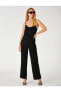 Комбинезон Koton Satin Look V-Neck Jumpsuit