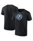 Фото #1 товара Men's Black Tampa Bay Lightning Alternate Logo T-shirt