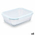 Lunch box Transparent Silicone Borosilicate Glass 2,8 L 29,5 x 9 x 22,8 cm (6 Units)