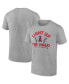 Men's Heathered Gray Los Angeles Angels Iconic Go for Two T-shirt