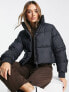 Tala cropped puffer jacket in black