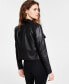 Фото #2 товара Women's Faux-Leather Flyaway Jacket, Created for Macy's