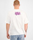 Фото #2 товара Men's Oversized Short Sleeve Crewneck Digi Smiley Graphic T-Shirt