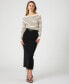 ფოტო #10 პროდუქტის Women's Stripe Crinkle Knit Long-Sleeve Top