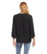 Karen Kane 252452 Women's Layered Drape Front Top Black Size X-Small