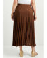 ფოტო #2 პროდუქტის Plus Size June + Vie Pleated Midi Skirt