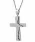 Men's The Lord's Prayer Distressed Tablet Cross Pendant Necklace