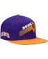 Фото #2 товара Men's Purple and Orange Phoenix Suns Hardwood Classics Snapback Hat