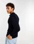 Фото #2 товара ONLY & SONS longsleeve knitted polo in navy