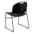 Фото #2 товара Hercules Series 880 Lb. Capacity Black Ultra-Compact Stack Chair With Black Frame