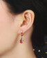 ფოტო #3 პროდუქტის Gold-Tone Watermelon Quartz Accent Drop Earrings