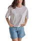 Фото #4 товара Women's Cropped-Fit Short-Sleeve Logo T-Shirt
