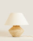 Large table lamp with earthenware base