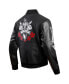 Фото #4 товара Men's Black Looney Tunes Daffy Dispicable Varsity Full-Snap Jacket