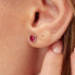 Stylish silver single earrings Fancy Passion Ruby FPR05