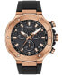 ფოტო #1 პროდუქტის Men's Swiss Chronograph T-Race Black Strap Watch 45mm