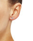 2-Pc. Set Cubic Zirconia Stud & Ruffle Oval Hoop Earrings in 10k Gold
