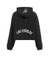 Фото #2 товара Women's Black Los Angeles Lakers Classic Wind Woven Cropped Half-Zip Jacket