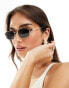 Stradivarius rimless retro sunglasses in gold