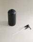 Black resin bathroom soap dispenser