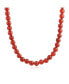 ფოტო #2 პროდუქტის Plain Simple Smooth Classic Red Natural Carnelian Round 10MM Bead Strand Necklace For Women Silver Plated Clasp 20 Inch