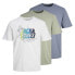 Фото #2 товара JACK & JONES Map Summer Logo short sleeve T-shirt 3 units