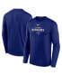 Фото #1 товара Men's Royal Texas Rangers Authentic Collection Practice Performance Long Sleeve T-Shirt