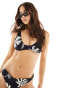 Ripcurl holiday revo bralette bikini top in black and white