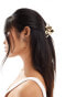 ASOS DESIGN hair claw with floral detail in gold tone