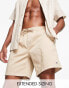 GANT logo drawstring woven shorts in beige Бежевый, XS - фото #1