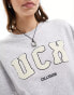 COLLUSION applique oversized sweatshirt in grey marl