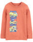 Фото #4 товара Toddler Construction Cotton Blend Long-Sleeve Tee - Orange 4T