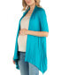 Loose Fit Open Front Maternity Cardigan with Half Sleeve