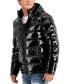 Фото #3 товара Men's Holographic Hooded Puffer Jacket
