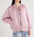 Scoop Bomber Jacket Women's Pink Long Sleeve Ribbed Cuff Zip-Up XL 16-18