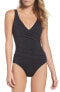 Фото #1 товара Tommy Bahama Women's 189237 Pearl One-Piece Swimsuit Black Size 4