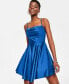 Juniors' Draped-Top Skater Dress 17 - фото #9