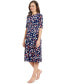 Фото #2 товара Petite Printed Jersey A-Line Midi Dress