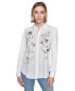 Petite Beaded Printed Shirt