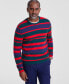 ფოტო #1 პროდუქტის Men's Printed Stripe Cashmere Crewneck Sweater, Created for Macy's