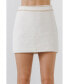 ფოტო #1 პროდუქტის Women's Chain-Trimmed Mini Skirt
