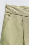 Linen blend darted trousers