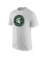 Фото #2 товара Men's White Michigan State Spartans Basketball Logo T-shirt